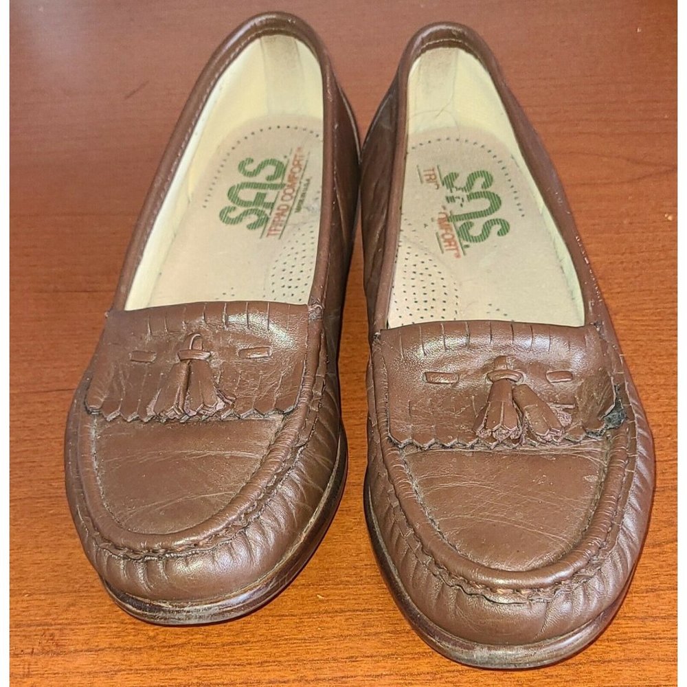 SAS Tripad Comfort Women's 6.5N Brown Tassel Loafers Slip-on